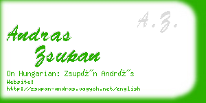 andras zsupan business card